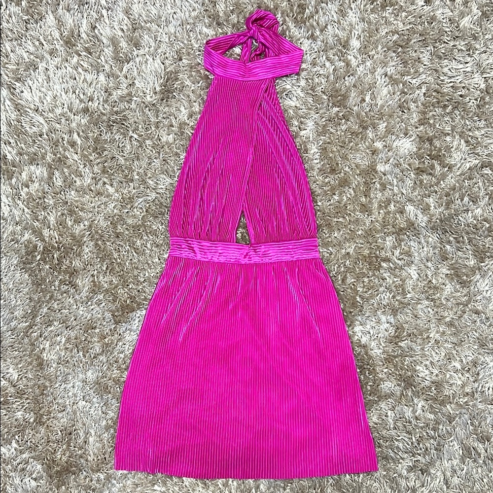 Vibrant Pink Halter Dress
